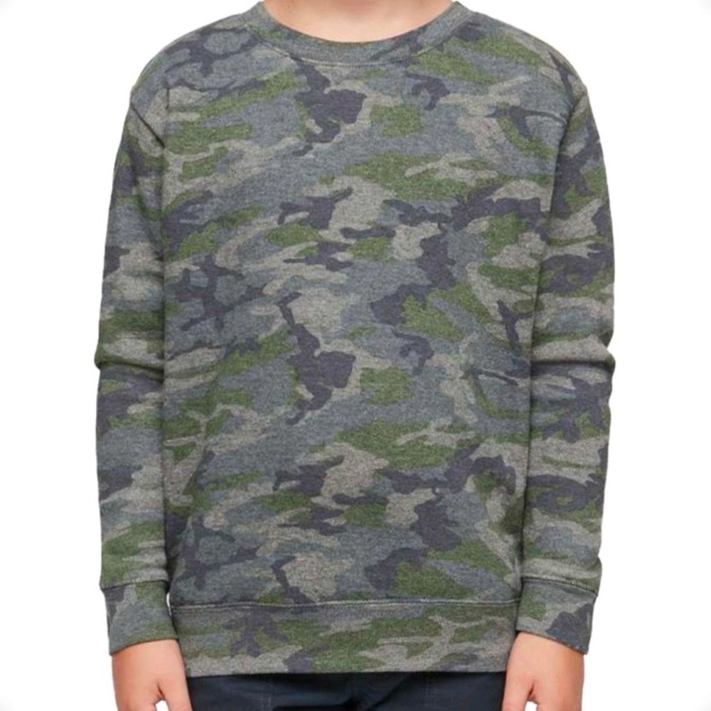 Jolie Camo Long Sleeve Stretch Pullover Sweatshirt Women Size Small #151